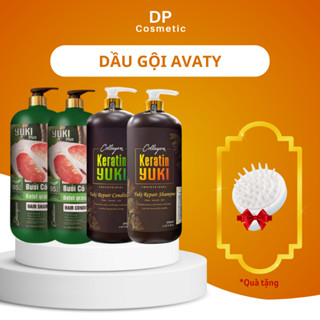 Cặp Dầu Gội Xả Collagen Keratin YUKI 2000ML | Giảm Rụng Tóc, Kích Mọc Tóc, Phục Hồi Tóc Hư Tổn