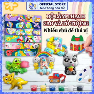 Bộ đồ chơi tô tượng tự làm thạch cao (tặng kèm khuôn,màu vẽ và cọ) nhiều chủ đề sáng tạo. Đồ chơi tự làm tượng thạch cao