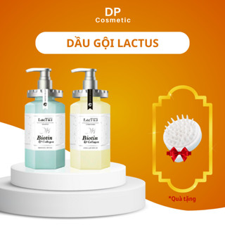 Cặp dầu gội xả biotin Lactus season 650ML ngăn gàu, giảm rụng tóc mẫu mới hương thơm bạc hà