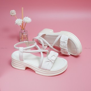 Sandal quai nhún 2 dây chéo SD06 gót cao 5 cm