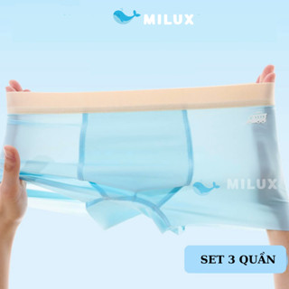 SET 3 Quần Lót Bé Trai - Quần lót boxer lụa băng mềm - mịn - thoáng mát cho bé trai