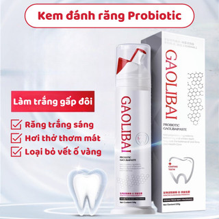 Kem đánh răng gaolibai 120g chính hãng, gel nano bạc đánh bay mảng bám, trắng răng, thơm miệng