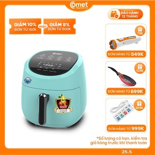 Hỏa tốc - Nồi chiên không dầu phím cảm ứng điện tử 4L COMET - CM6838