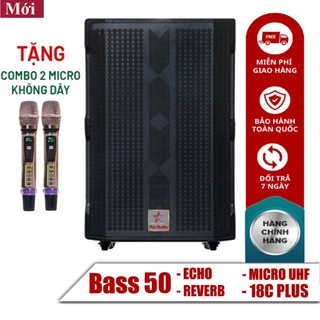 Loa kéo karaoke 5 tấc 18c bass 50 công suất 2000w kèm 2 micro 999