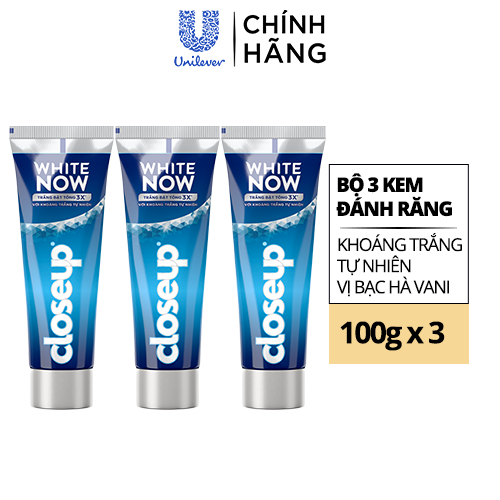 Combo 6 Kem đánh răng Closeup White Now 100g