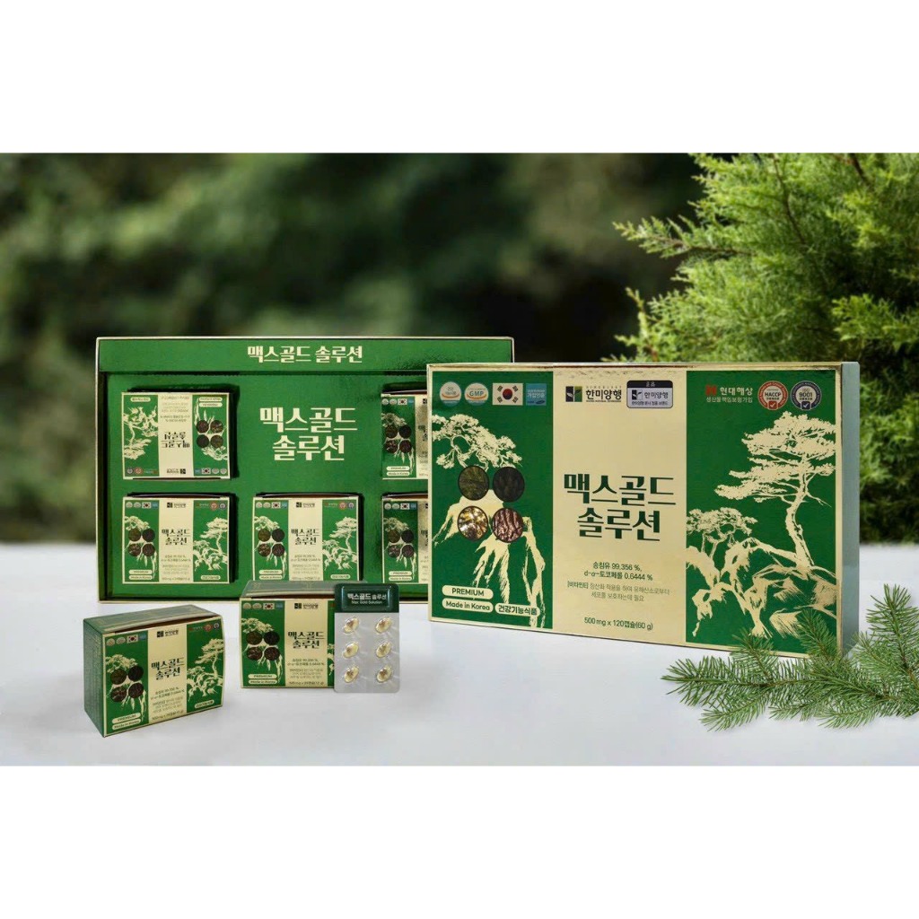 Tinh Dầu Thông Đỏ Hanmi Hàn Quốc, Hộp 120 Viên, Cải Thiện Mỡ Máu, Tiểu Đường, Huyết Áp.