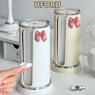 Hộp đựng bông tẩy trang đa năng Uforu xoay 360 độ, Thiết kế ống đựng kép chống bụi chống thấm nước UF3261