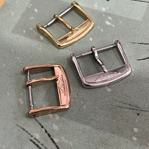 ( Mua Theo Size Khóa ) Khoá Khóa kim cho dây da đồng hồ Longines thép không gỉ size 16mm 18mm