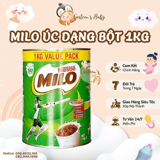 Sữa MILO Úc hộp thiếc trọng lượng 1KG HSD 11/2024