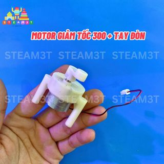 Motor giảm tốc mini 300 + tay đòn, chạy êm 3v 6v - lk0748