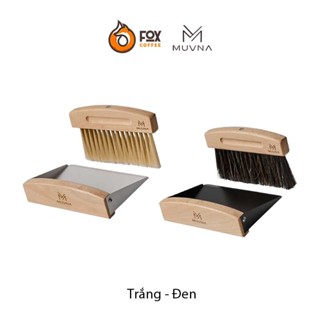Chổi Quét - Vệ Sinh Bột Cà Phê Bằng Lông Ngựa Tay Cầm Gỗ Sồi Có Nam Châm MUVNA | Magnetic Coffee Counter Brush