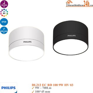 [PHILIPS CHÍNH HÃNG] ĐÈN LED PHILIPS ỐP NỔI 9W DL212