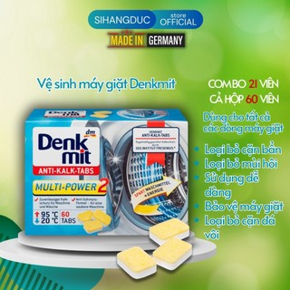 Vệ sinh máy giặt Denkmit Hộp 60 viên loại bỏ mùi hôi cặn bẩn lâu ngày.