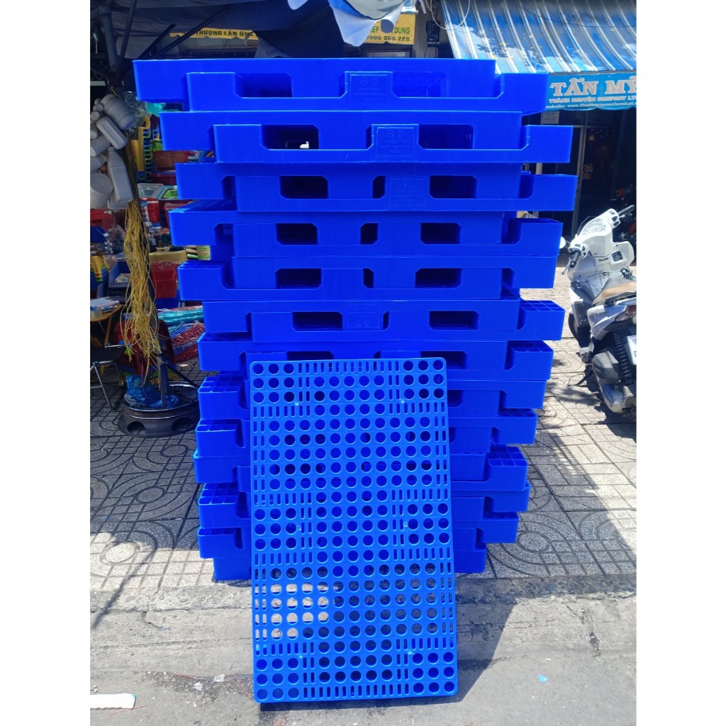 [PL có chân ] Combo 2 Pallet lót sàn, lót kho lạnh, sàn sân khấu, sàn xe kê hàng (60x100x10) có chân