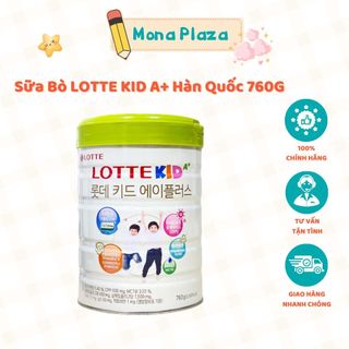 Sữa bò lotte kid a+ giúp phát triển chiều cao lon 760g từ 1 tuổi - sữa bột bổ sung canxi giúp ổn định hệ tiêu hóa của bé