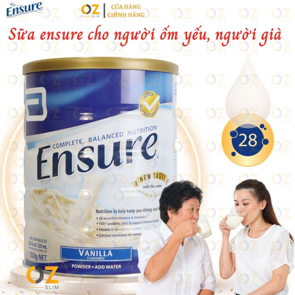 Sữa Ensure cho người ốm yếu, người già bổ sung dinh dưỡng, vitamin và khoáng chất cho cơ thể OZ Slim Official