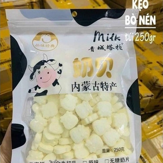 Kẹo sữa bò non nén gói 250g - ăn vặt luna food