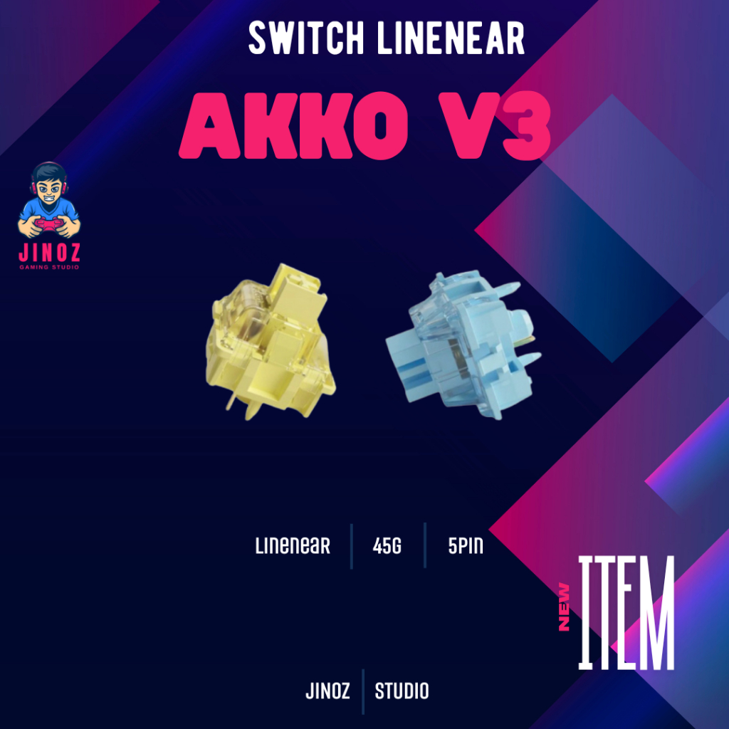 Switch AKKO V3 Cream Blue Pro Và Yellow V3 Pro - SW 5Pin- TTKeyboard - Jinoz Gaming Studio