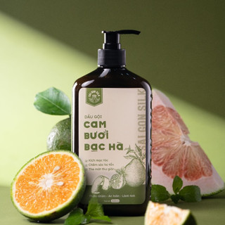 Dầu gội Cam Bưởi Bạc Hà Saigon Silk the mát, giảm gàu ngứa 500ml