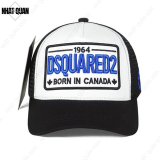Mũ nón lưỡi trai DSQ2 1964 Born in Canada trắng đen phối lưới - Nhật Quân Asia nhatquanasia