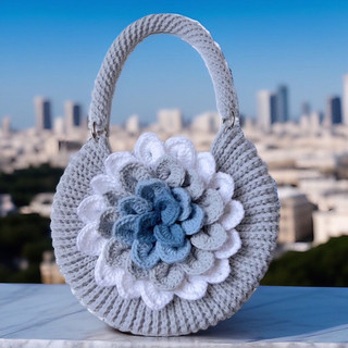 TÚI CẦM TAY HOA SEN ĐÁ HANDMADE