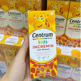 Siro Centrum Kids Incremin Iron Mixture, Úc giúp ăn ngon miệng hấp thu tốt hơn cho trẻ biếng ăn từ 6tháng tuổi