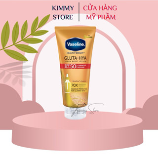 01 chai Dưỡng Thể Chống Nắng  serum Vaseline 70X Gluta-Hya Serum Burst Sunscreen SPF50+PA+++ Luminous Defense