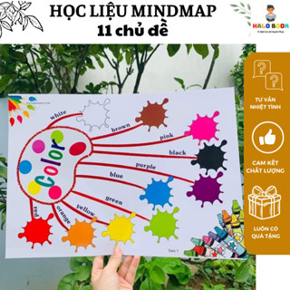 Học Liệu Tiếng Anh Bộ 11 Chủ Đề Mindmap A4 Cho Bé Học Từ Vựng Theo Sơ Đồ Tư Duy_Đồ Chơi Giáo Dục  HALO BOOK