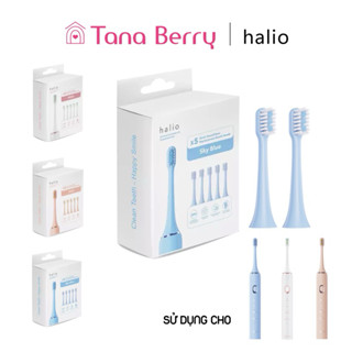 Bộ 5 đầu bàn chải điện Halio Sonic Smartclean Electric Toothbrush (Loại SẠC DÂY TYPE-C, KHÔNG CÓ HỘP ĐỰNG DU LỊCH)