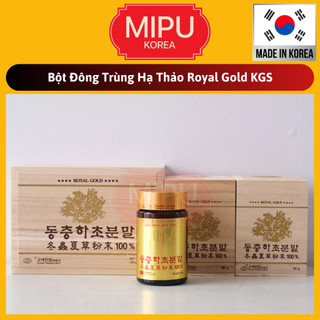 (Date 11/2025) Bột Đông Trùng Hạ Thảo Royal Gold KGS Hàn Quốc Hộp 180g (90g x 2lọ)