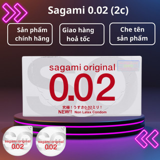 Bao cao su sagami 0.02 cao cấp siêu mỏng - 2 chiếc