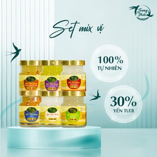  Set hộp quà 10 hũ Tổ yến mix đủ 6 vị Song Phát tăng sức đề kháng, hồi phục sức khỏe 70ml