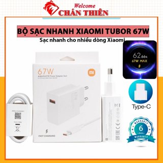 Bộ sạc nhanh Xiaomi 67W Chuẩn Mi Turbo - Bảo hành 6 tháng Củ sạc Redmi và Cáp sạc Redmi Type C