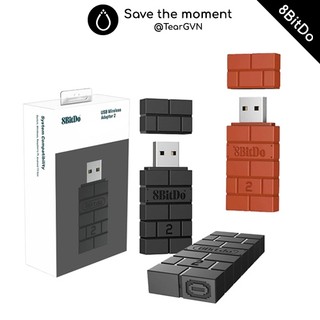 Usb 8bitdo wireless adapter 2 cho tay cầm ps5 / ps4 / xbox series sx / xbox one sx / switch pro / steam deck
