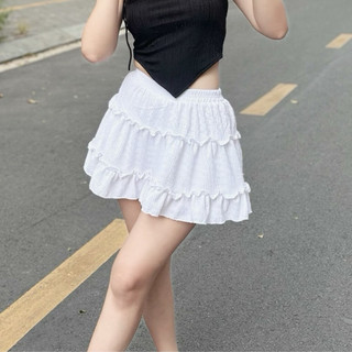 Chân váy tầng dáng xoè, chân váy ngắn xếp tầng có lót bên trong