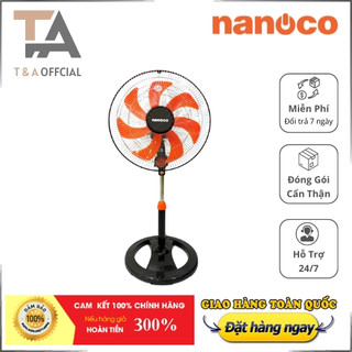 Quạt đứng 7 cánh CN Nanoco NSF1607-NLF1622 màu đen cam