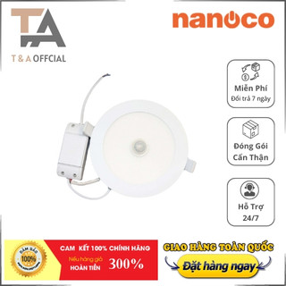 Đèn LED âm trần 12W siêu mỏng Nanoco NSD0126 tròn
