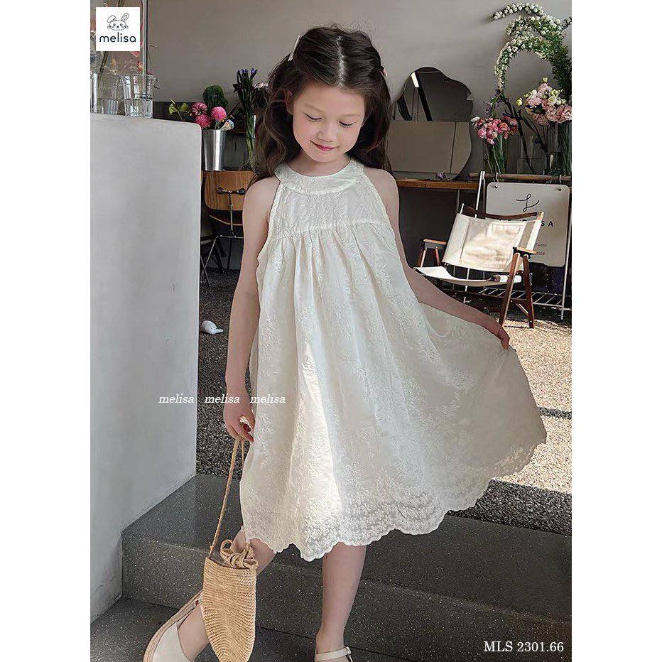 váy melisa cổ yếm kem