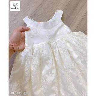 váy melisa cổ yếm kem