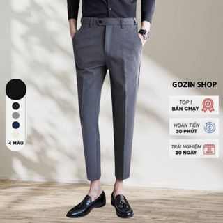 Quần dài nam GOZIN dáng baggy co giãn đàn hồi vải công nghệ mới chống nhăn mềm mịn -JA34