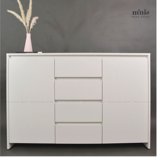 Tủ Đựng Đồ gỗ Đa Năng 4 hộc kéo, 2 cánh mở, Minis Tiện Dụng, đã lắp đặt sẵn, bảo hành 12 tháng