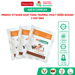 Vemedim ADE B complex giúp tăng đề kháng cho gia súc, gia cầm, set 3 gói 100g