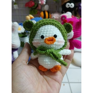 móc khóa vịt đội mũ bằng len handmade