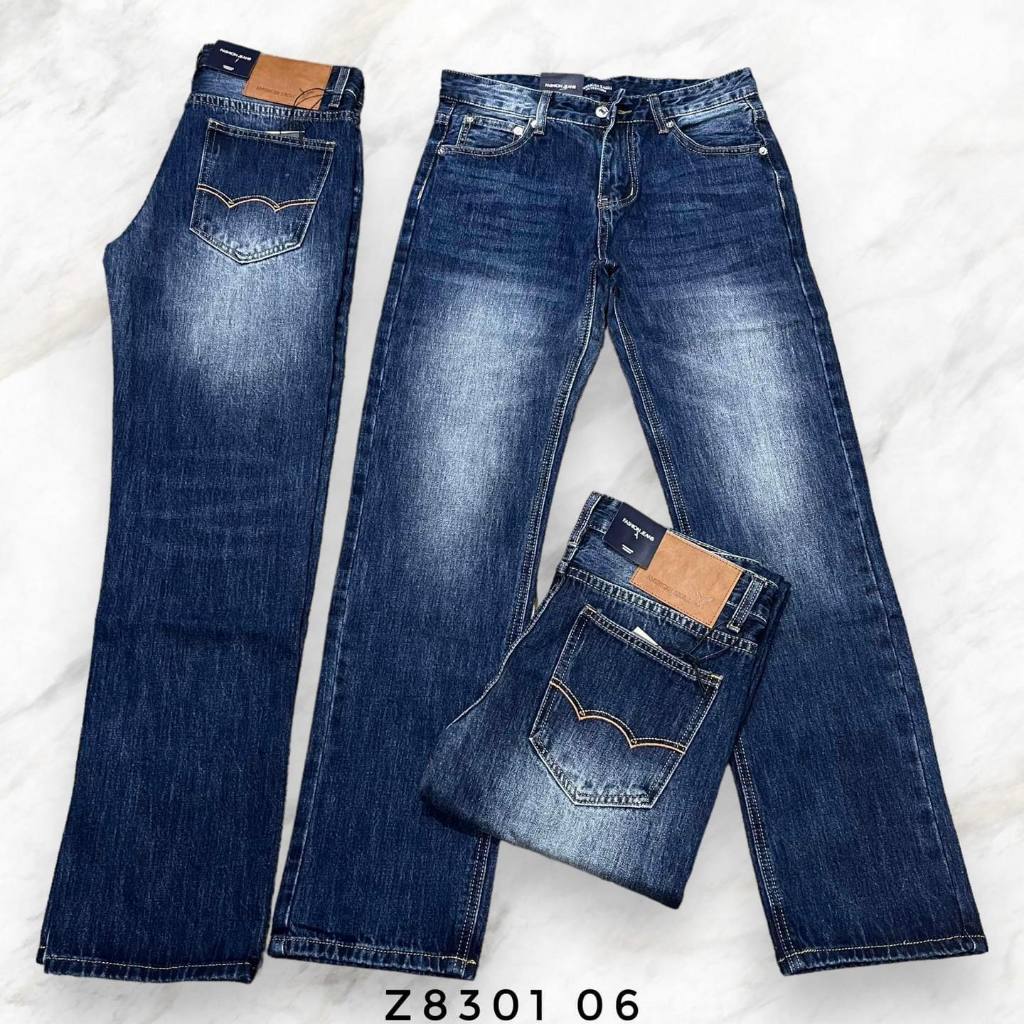 Quần Suông Xanh Trơn Bản Cao Cấp, Chất Liệu Jean Cao Cấp Co Dán Nhẹ, Phù Hợp Với Nhiều Lứa Tuổi
