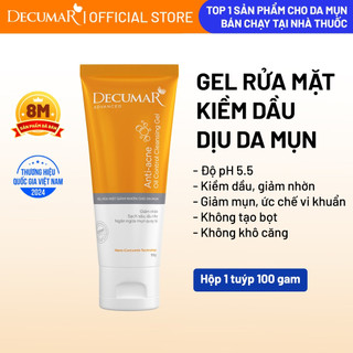 Gel rửa mặt Decumar Advanced 100gr cân bằng độ PH, kiểm soát nhờn cho da mụn hiệu quả - DGR02