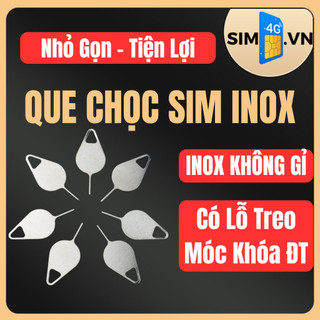 Que chọc sim giọt nước inox không gỉ, cây chọc sim cho mọi dòng điện thoại