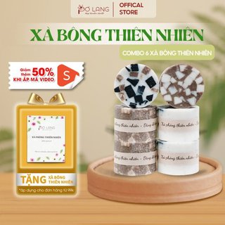 Combo xà bông thiên nhiên Pơ Lang làm sạch, dưỡng da 6 bánh 100g
