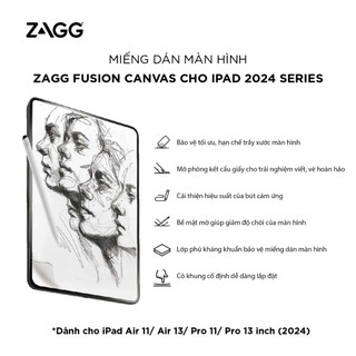  Kính cường lực Miếng dán màn hình Paperlike Canvas ZAGG dành cho iPad Air Pro 10.9 11 12.9 13 M2 M4 