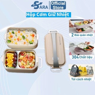 Hộp Cơm Giữ Nhiệt 2 TẦNG  2 LỚP Ruột INOX 304  Hộp cơm giữ nhiệt ruột inox 304 chống rỉ