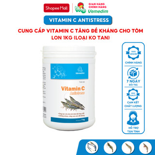 Vemedim Vitamin C Antistress tôm, loại ko tan, nâng cao sức đề kháng cho tôm, hộp 1kg